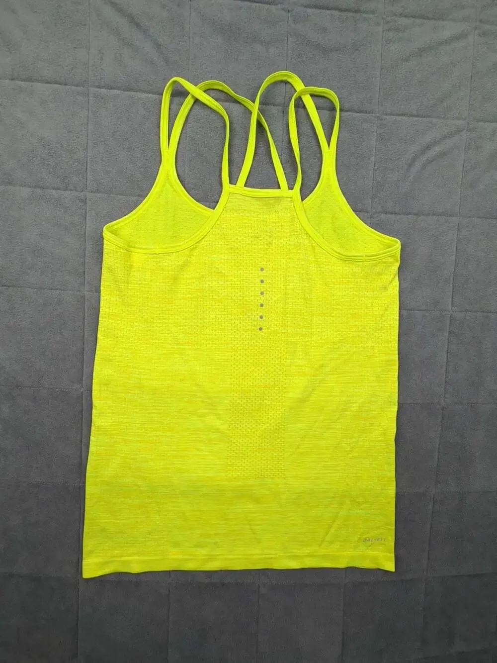 Nike Women's Dri-FIT Seamless Racerback Training Tank Top Neon Yellow